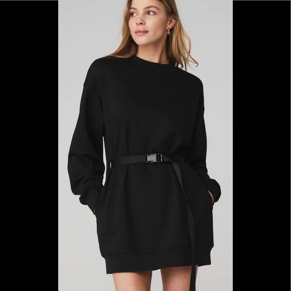ALO Yoga Dresses & Skirts - ALO Cityscape Sweatshirt Dress
in black